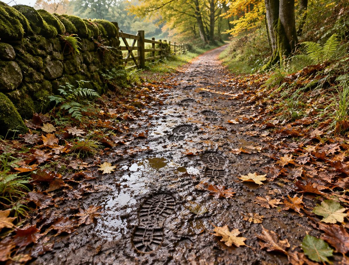 Woodland path through the trees
